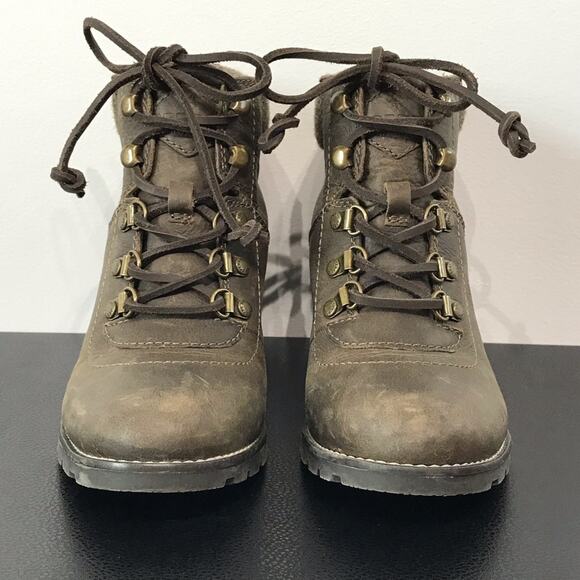 Sperry Celeste Bliss Wedge Ankle Lace Up Bootie Canteen Green Women's Size 7 - Picture 5 of 14